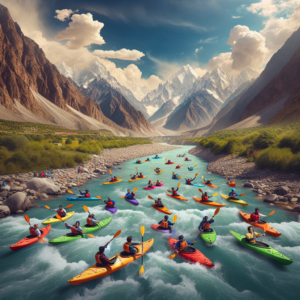 Kayaking in Karakoram River, Pakistan