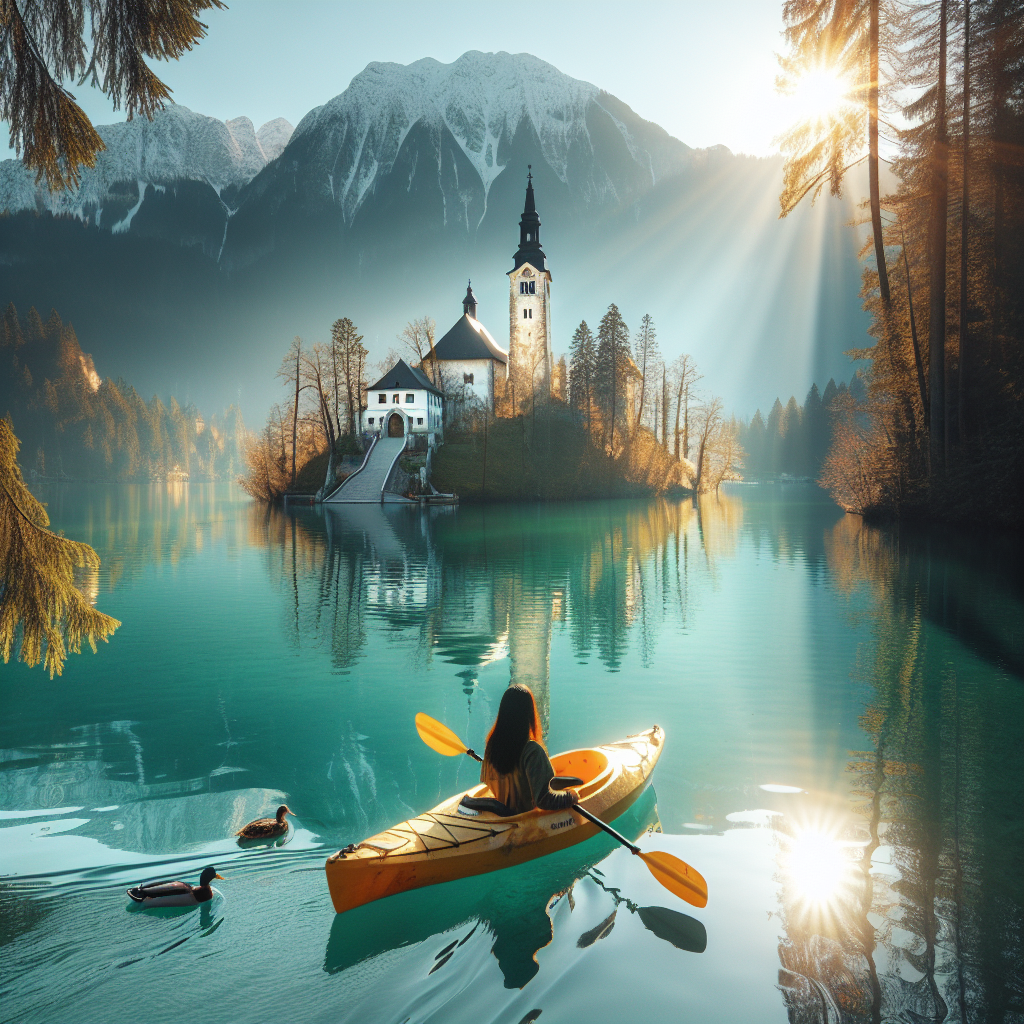 Kayaking in Bled Lake, Slovenia