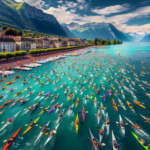 Kayaking in Lake Geneva, Switzerland/France