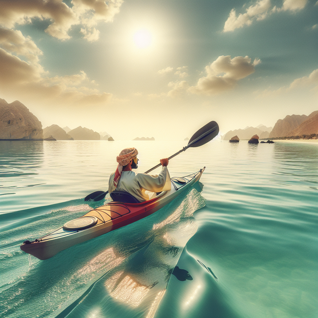 Kayaking in Persian Gulf, Oman