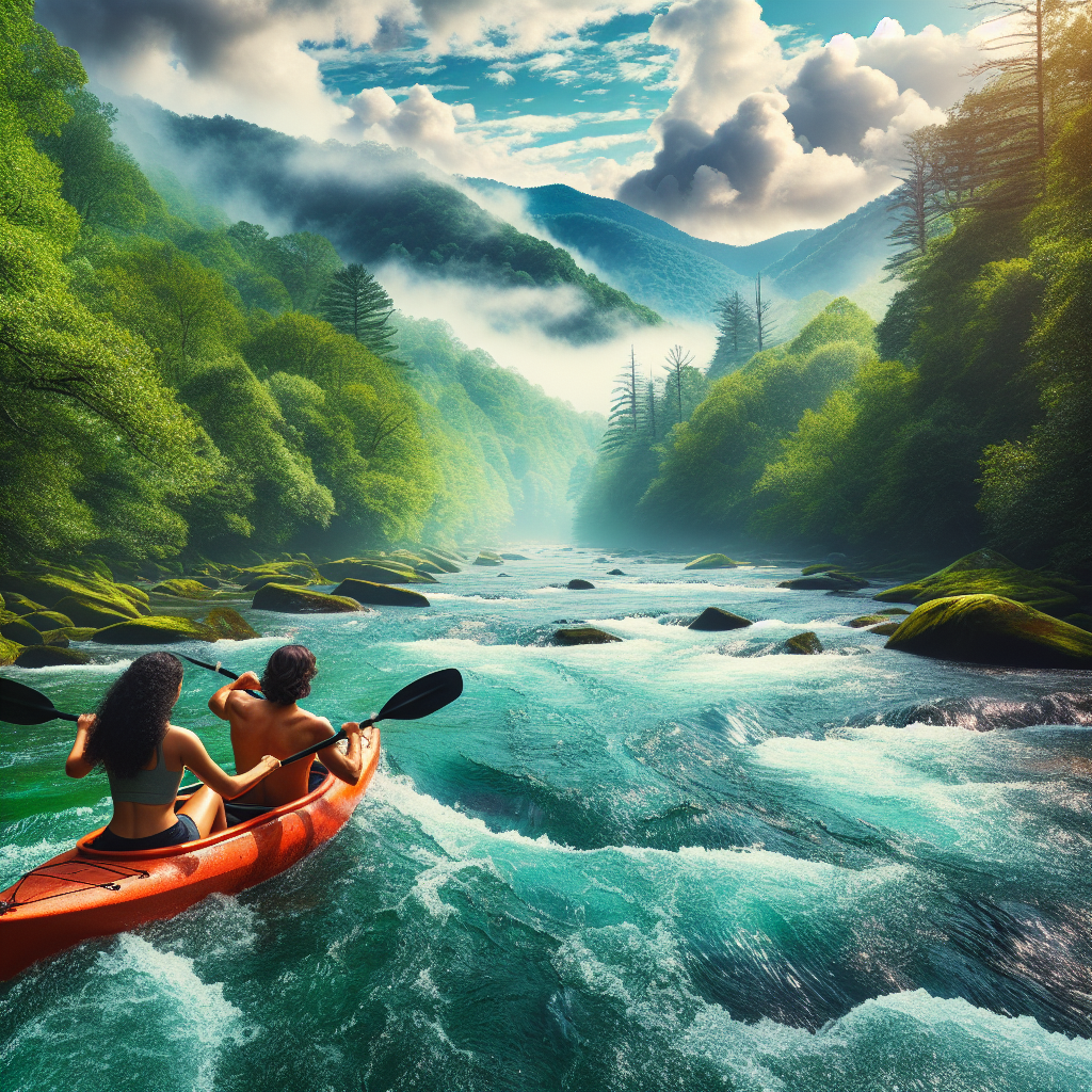 Kayaking in Great Smoky Mountains, Tennessee/North Carolina, USA