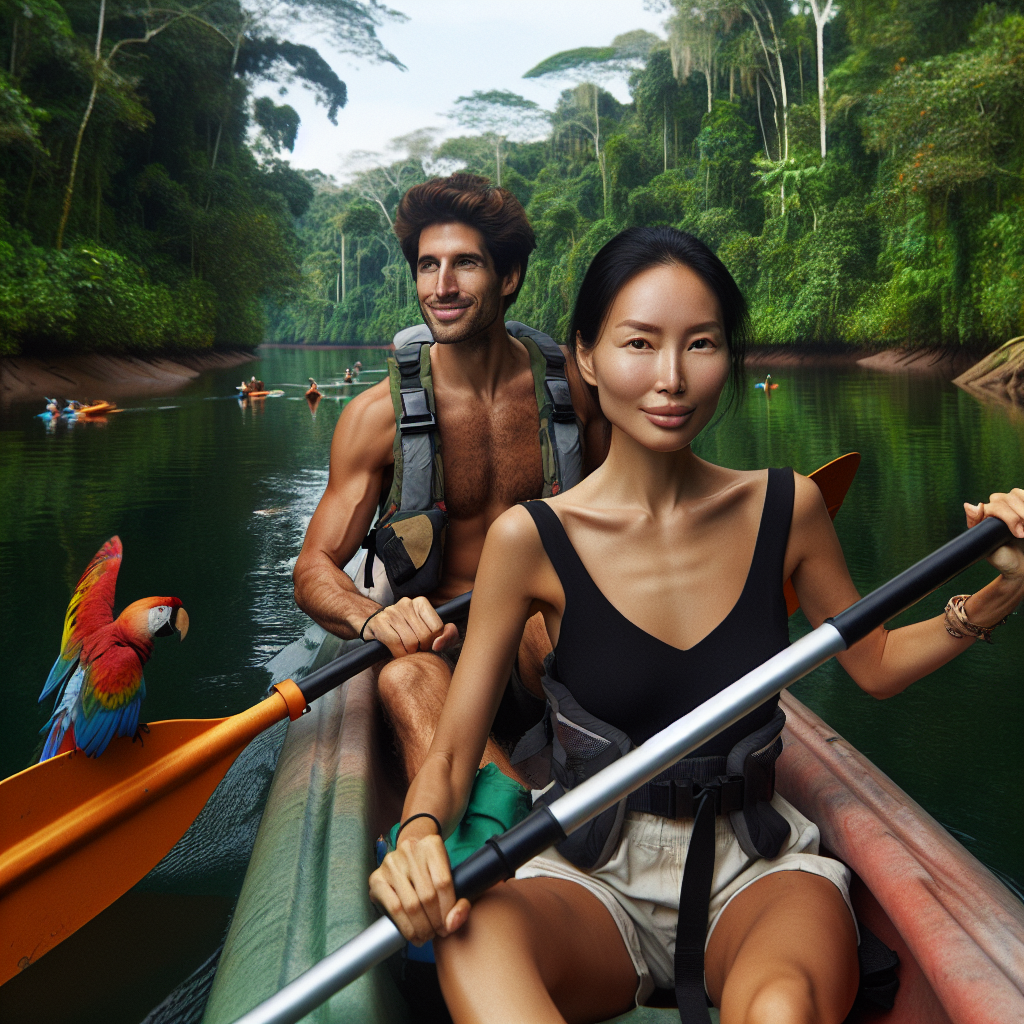 Kayaking in Amazon Basin, Peru