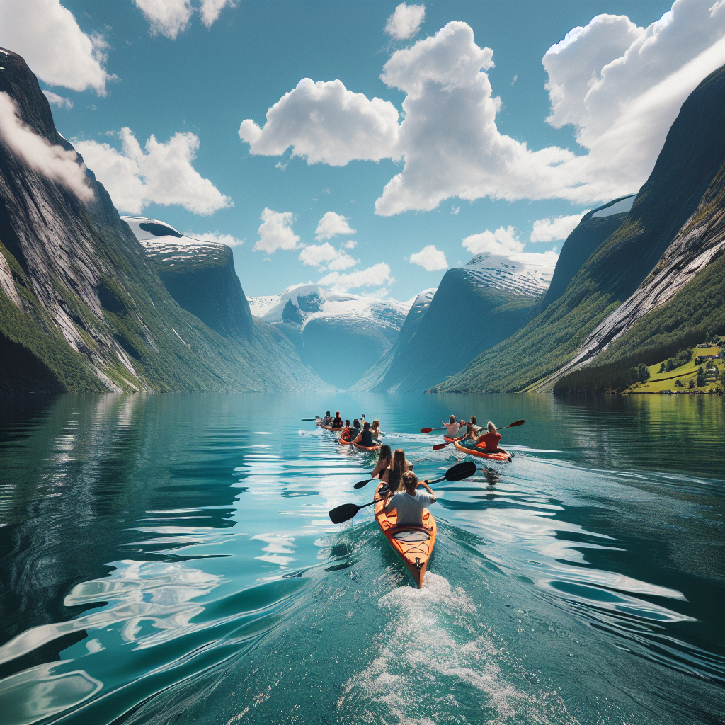 Kayaking in Sognefjord, Norway