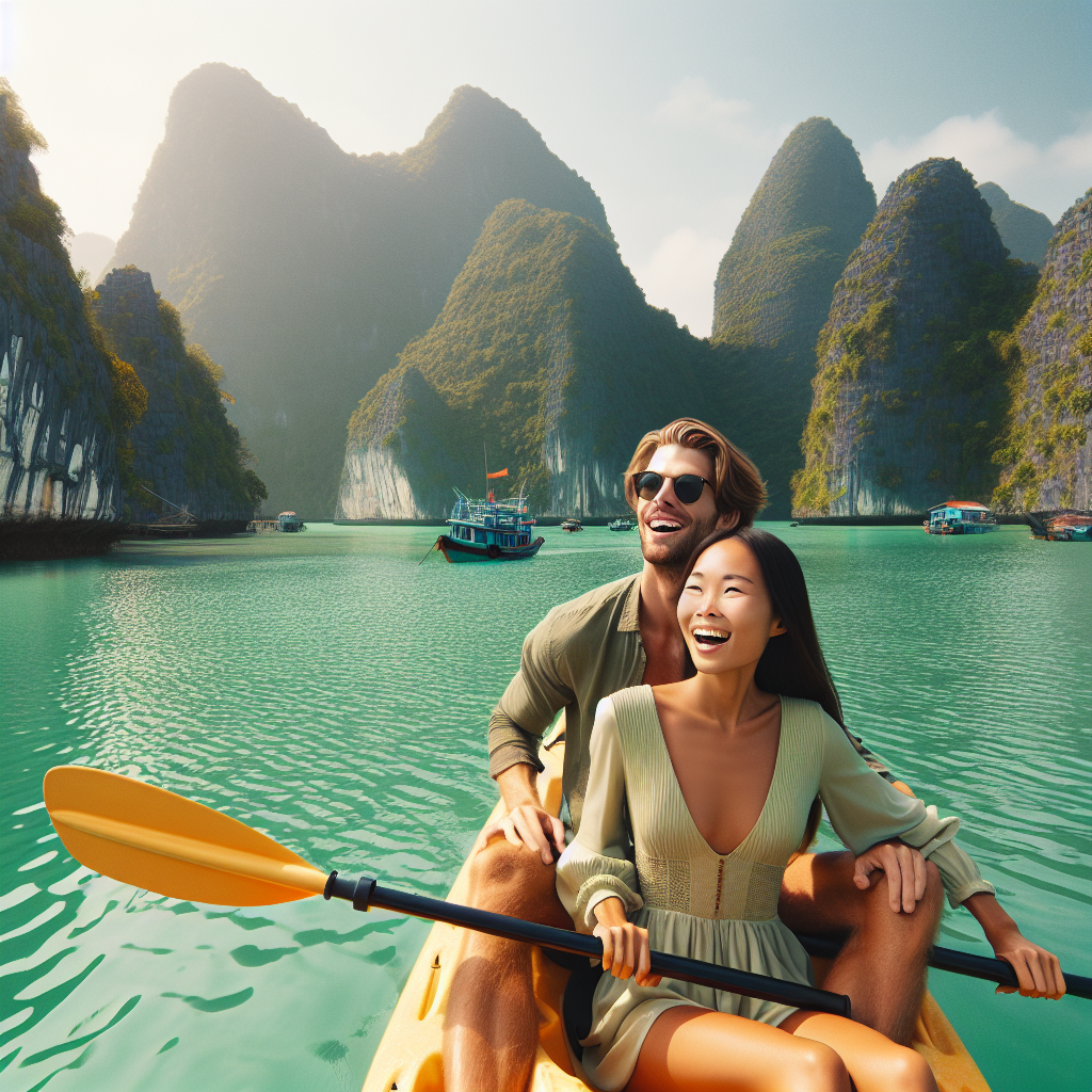 Kayaking in Lan Ha Bay, Vietnam