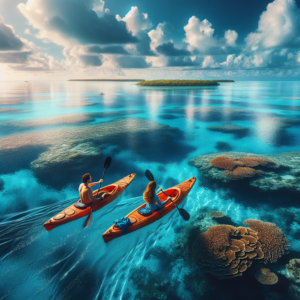 Kayaking in Belize Barrier Reef, Belize