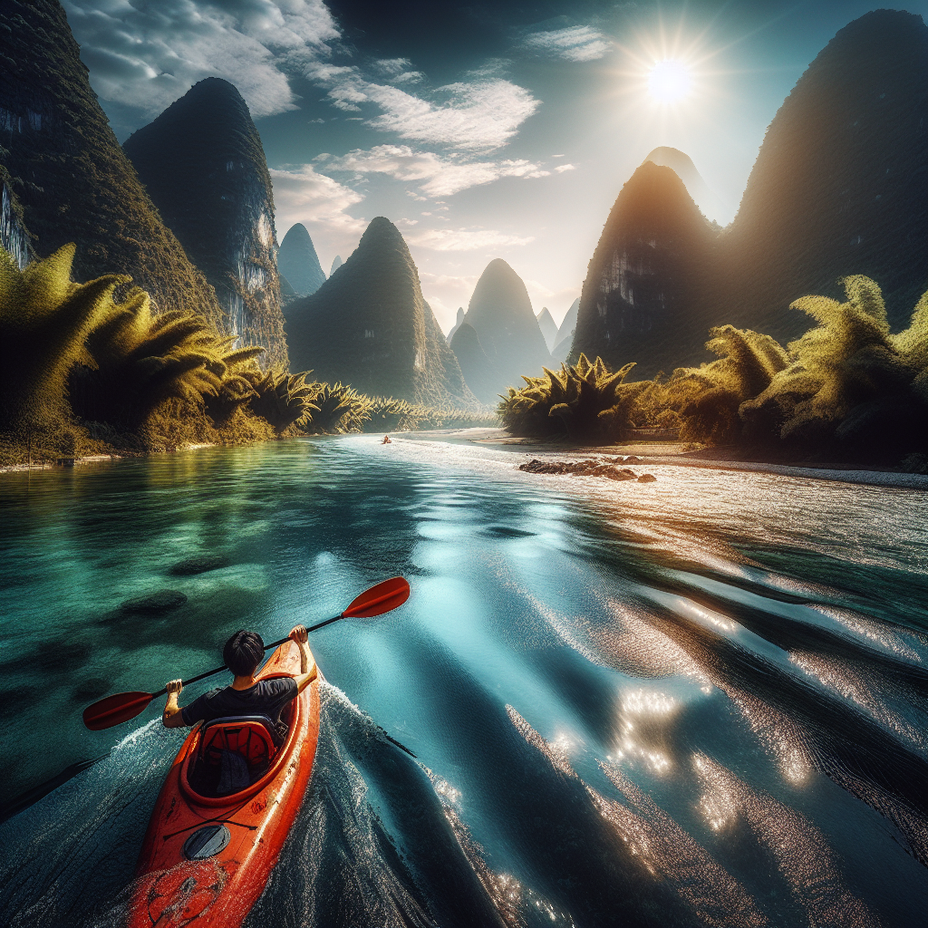 Kayaking in Yangshuo, China