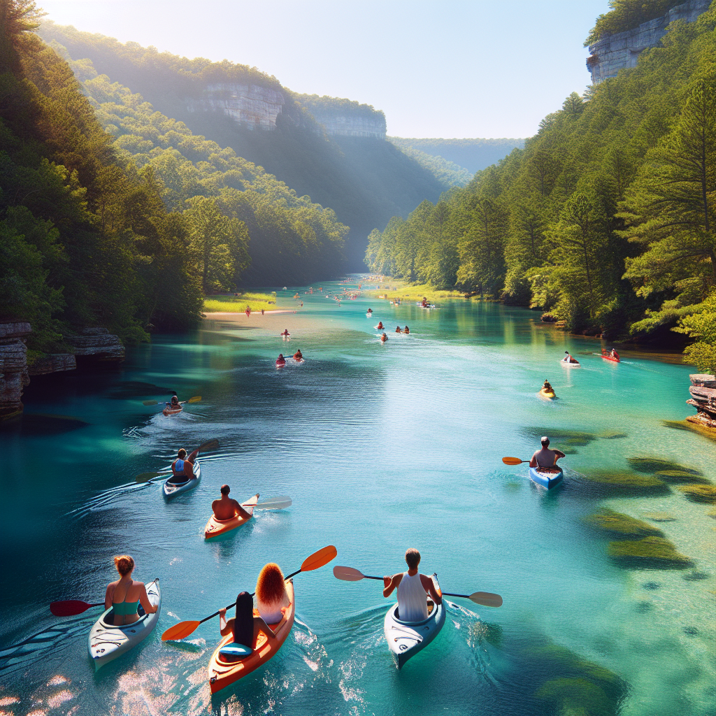 Kayaking in Buffalo National River, Arkansas, USA