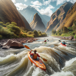 Kayaking in Urubamba River, Peru