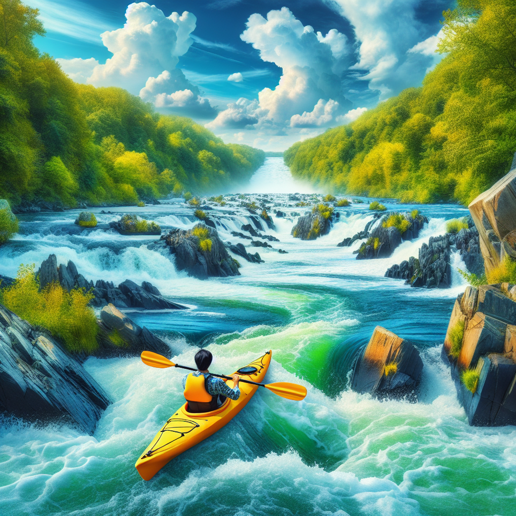 Kayaking in Great Falls, Virginia/Maryland, USA