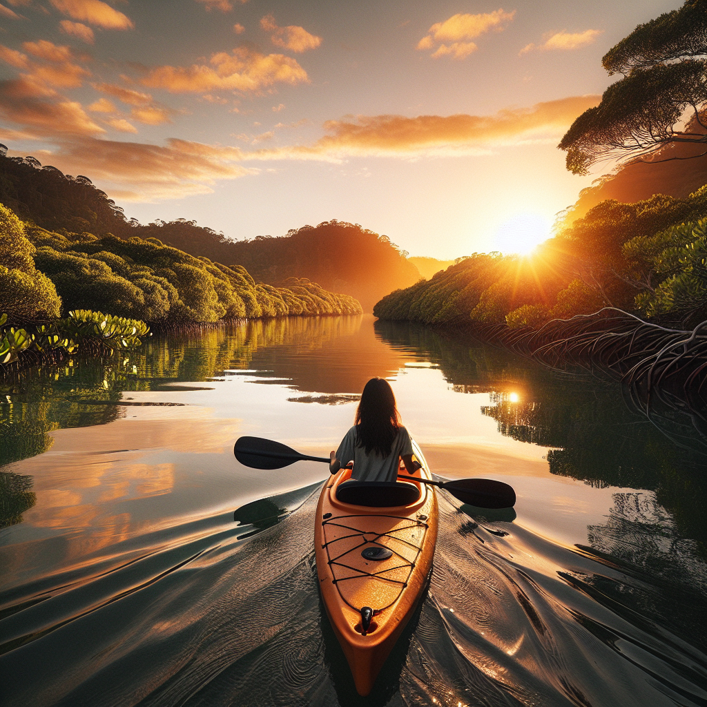 Kayaking in Noosa Everglades, Australia