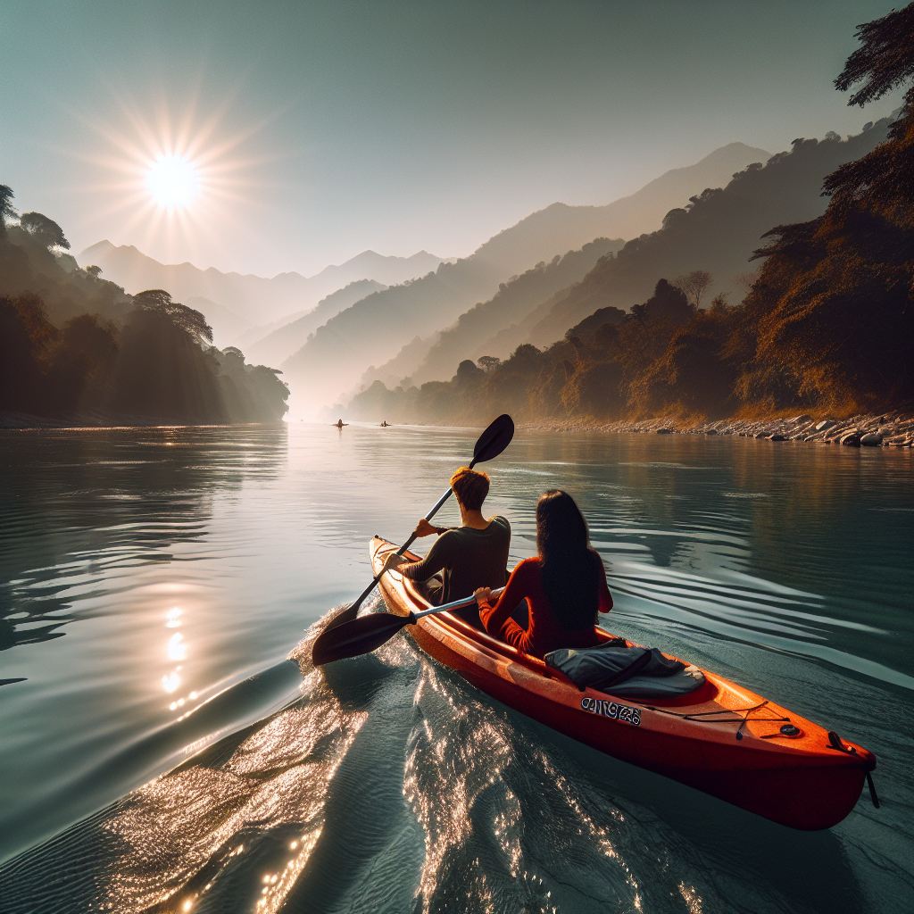 Kayaking in Ganges River, India