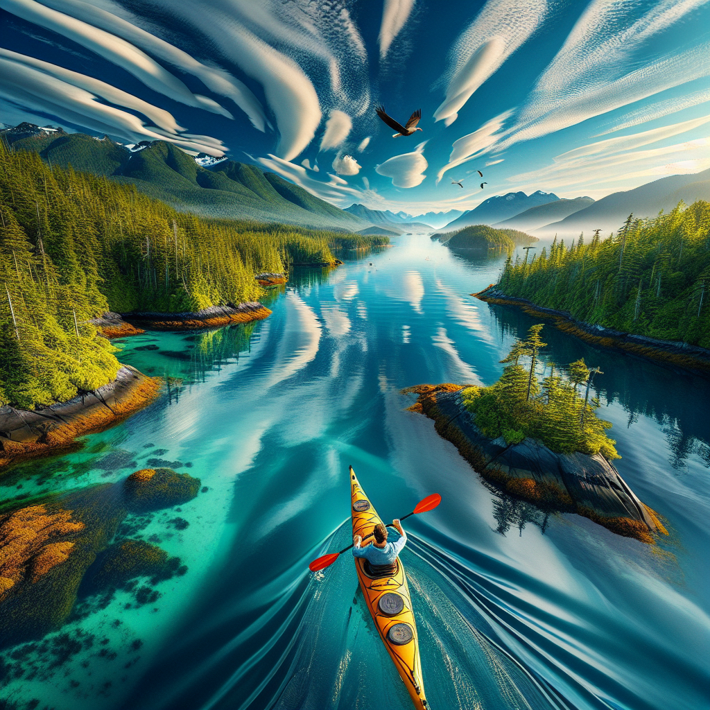 Kayaking in Johnstone Strait, British Columbia, Canada