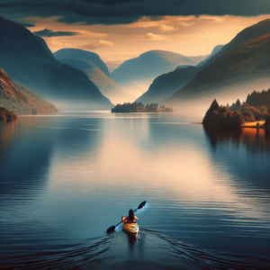 Kayaking in Loch Ness, Scotland, UK