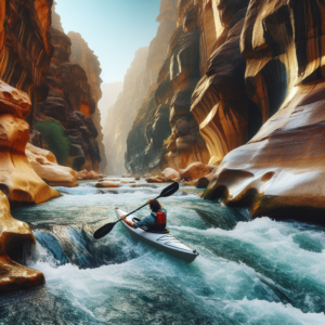 Kayaking in Wadi Mujib, Jordan