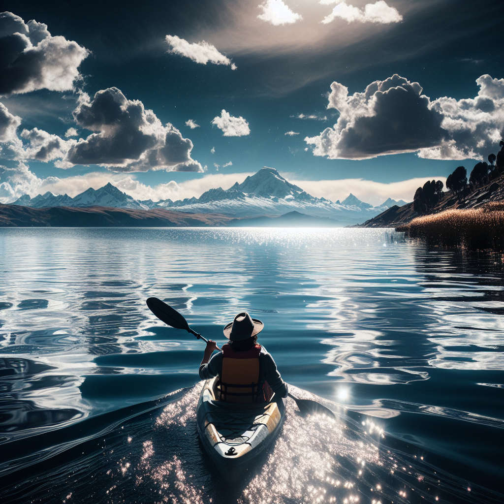 Kayaking in Lake Titicaca, Peru/Bolivia