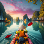 Kayaking in Ha Long Bay, Vietnam