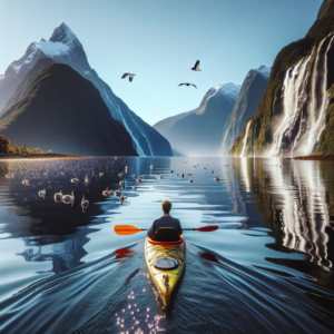 Kayaking in Milford Sound, New Zealand