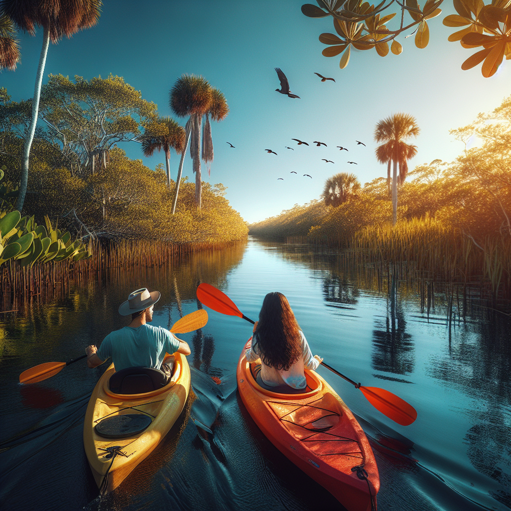 Kayaking in Everglades National Park, Florida, USA