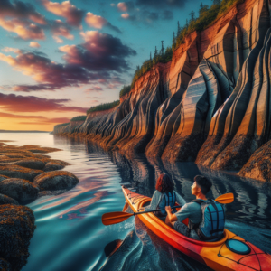 Kayaking in Bay of Fundy, New Brunswick/Nova Scotia, Canada