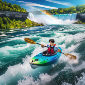 Kayaking in Niagara River, USA/Canada