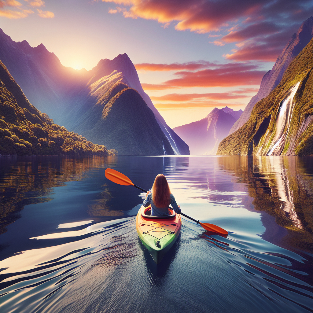 Kayaking in Doubtful Sound, New Zealand