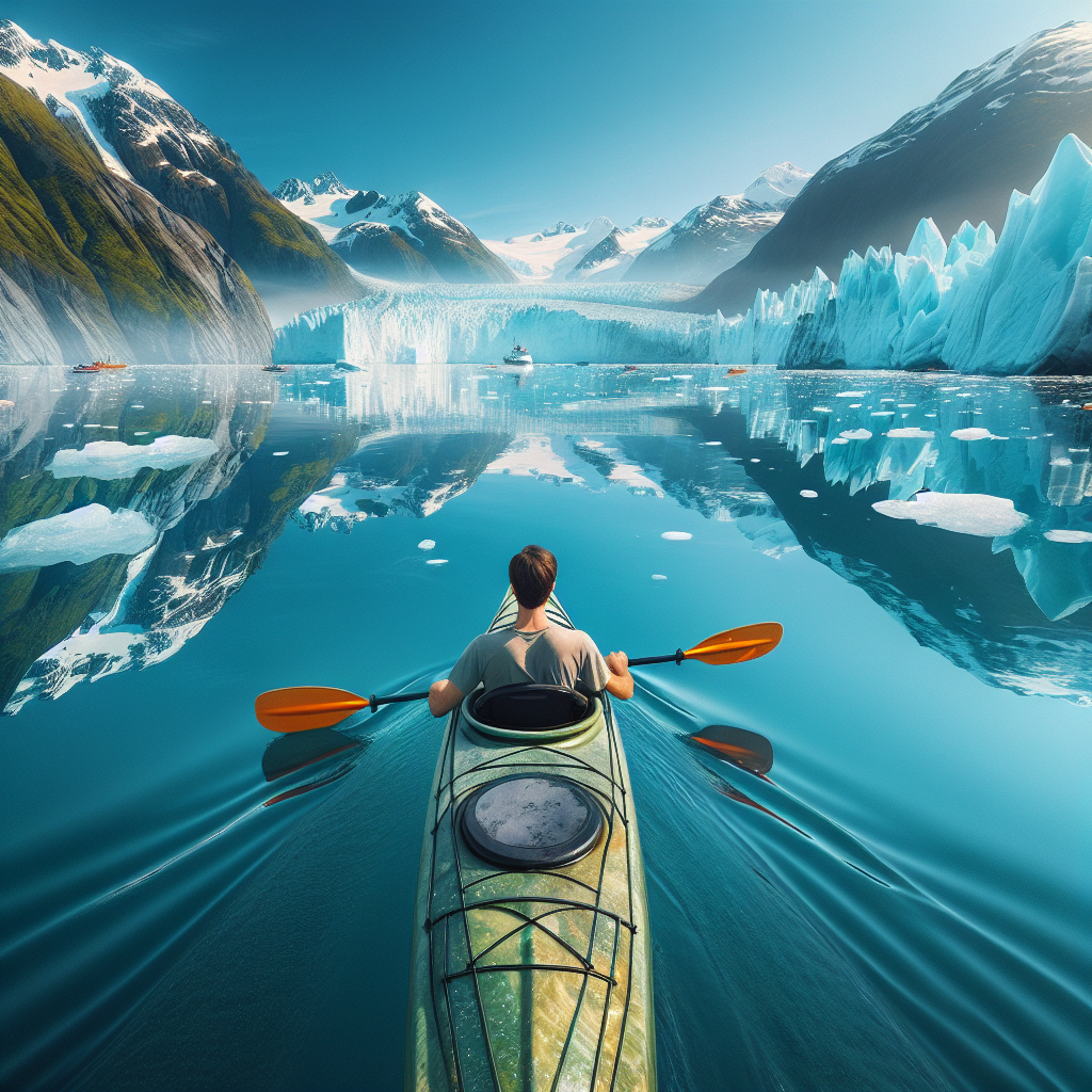 Kayaking in Glacier Bay, Alaska, USA